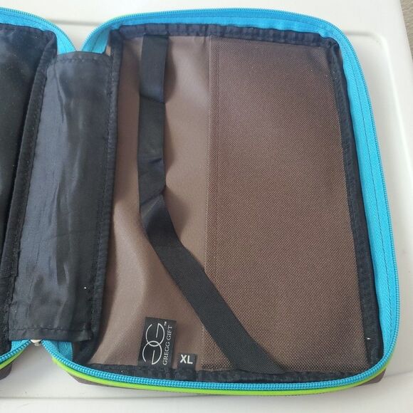 Gregg Gift Bible Cover XL Bag Carrier Scripture Zippered Case Brown with Handle - Picture 5 of 16